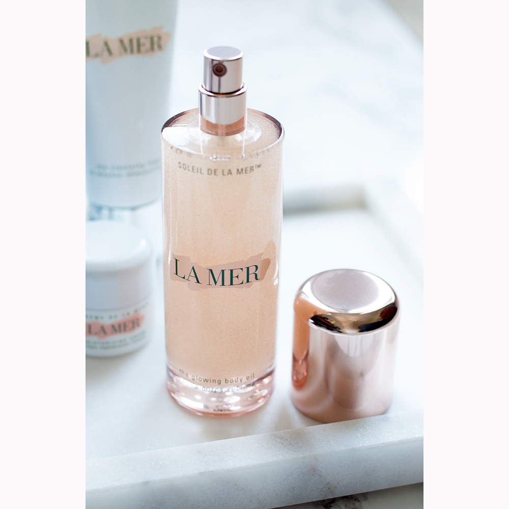 La Mer Limited Edition Glowing Body Oil Review via Sarenabee.com